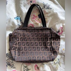 Fendi Brown and Black FF Logo Tote